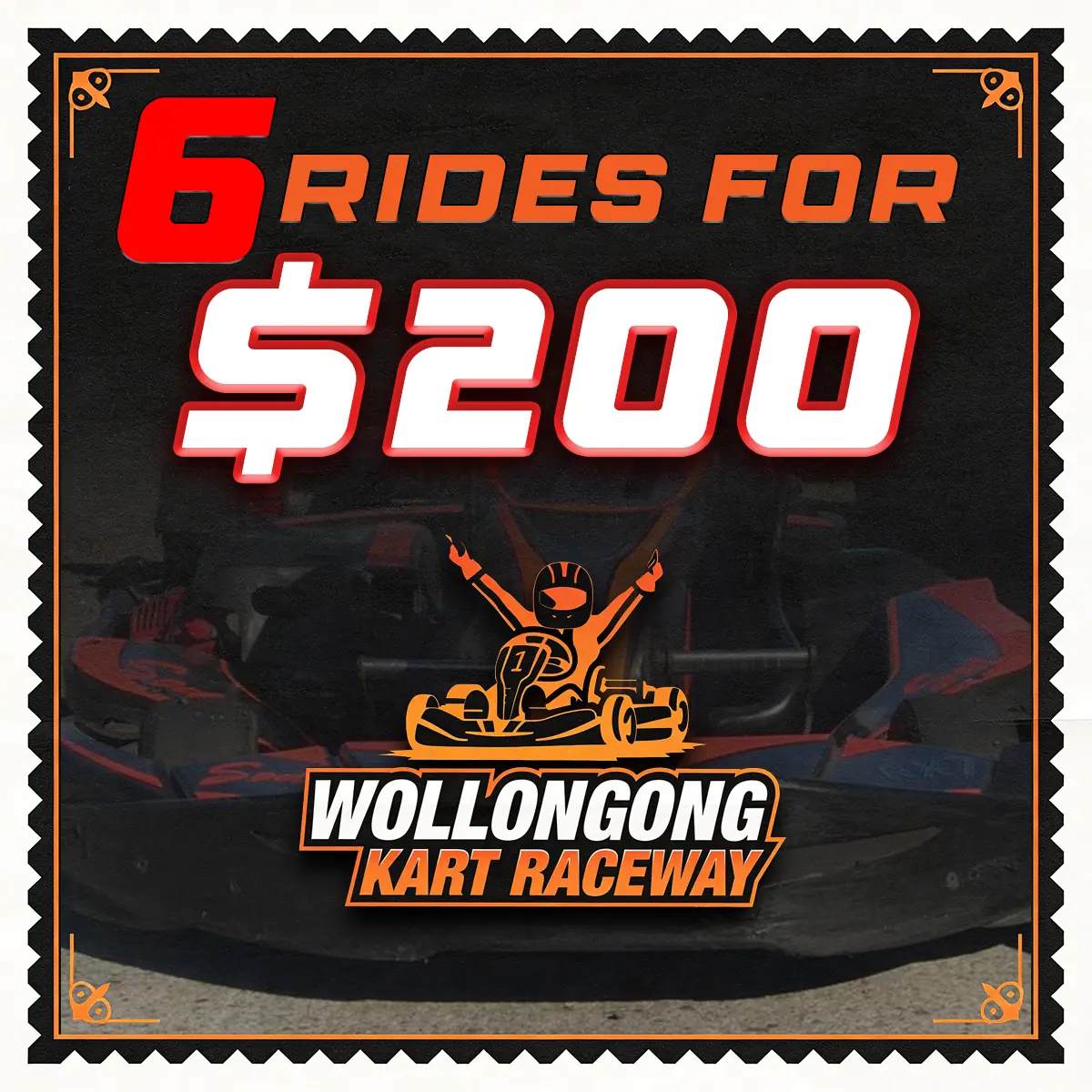 Gift Voucher - 6 Rides for $200